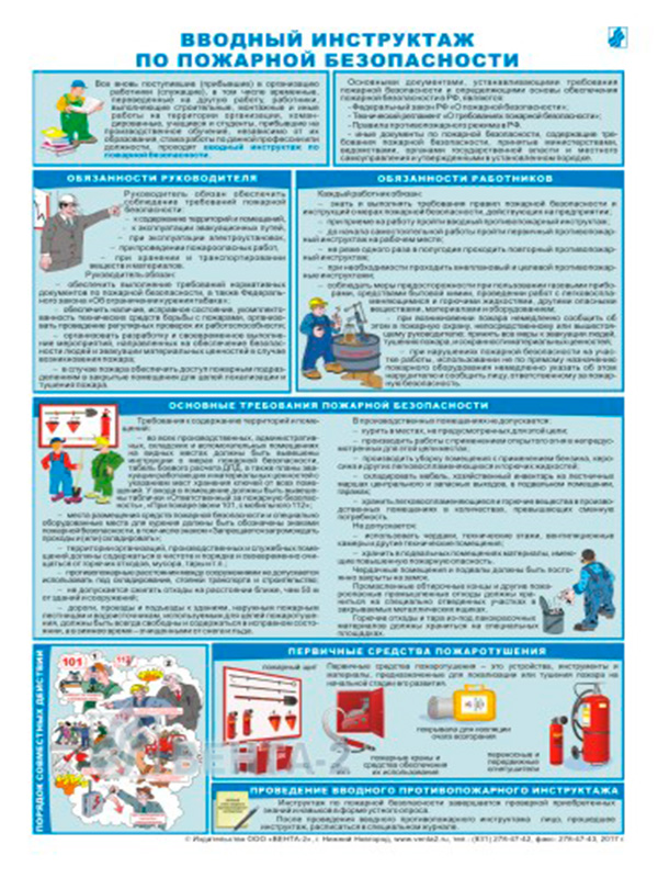 Плакаты «Комплект обязательных инструктажей для офиса» (В-10, ламинированная бумага, A3, 3 листа)